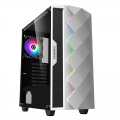 Vỏ case GAMEMAX Diamond White - LED Strips - 1 Fan rainbow