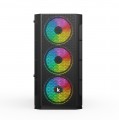 Vỏ case KENOO ESPORT G362 3F - Mầu Đen ( 3 fan led RGB rainbow)