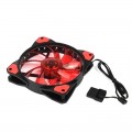 Quạt tản nhiệt cho máy tính GAMEMAX Fan 12cm - Led 15bóng - RED