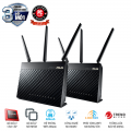 Router Wifi Asus RT-AC68U (2PK - Chuẩn Doanh Nghiệp) Chuẩn AC1900 MU-MIMO Hỗ trợ AiMesh, bảo vệ mạng AiProtection