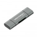Đầu đọc thẻ USB 3.0 (Type-C + Micro USB + SD + TF) chính hãng Vention CCHH0