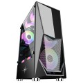 Vỏ case KENOO ESPORT E400 4F - Màu Đen ( 4 fan RGB - ATX)