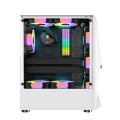 Vỏ case KENOO ESPORT E400 4F - Màu Trắng ( 4 fan RGB - ATX)