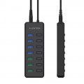 Bộ chia 7 cổng USB A 3.0 Lention H92 (có công tắc đèn led báo)