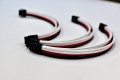 Dây nguồn bọc lưới 6 pin VGA nối dài - ĐỎ TRẮNG ĐEN