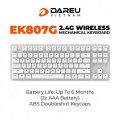 Bàn phím cơ DareU EK807G White Wireless Blue switch