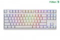 Bàn phím cơ Fuhlen T87s Pro Wireless White Fuhlen Pro Brown switch