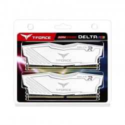 Ram Desktop Team Delta RGB LED White (TF4D416G3000HC16CDC01) 16GB (2x8GB) DDR4 3000MHz 