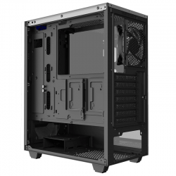 Vỏ case GAMEMAX Diamond White - LED Strips - 1 Fan rainbow