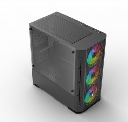 Vỏ case KENOO ESPORT G362 3F - Mầu Đen ( 3 fan led RGB rainbow)