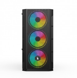 Vỏ case KENOO ESPORT G362 3F - Mầu Đen ( 3 fan led RGB rainbow)