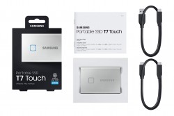 Ổ cứng di động SSD Samsung T7 Touch 500GB USB 3.2 Gen 2 - Bạc (MU-PC500S)