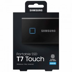 Ổ cứng di động SSD Samsung T7 Touch 500GB USB 3.2 Gen 2 - Đen (MU-PC500K)