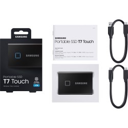 Ổ cứng di động SSD Samsung T7 Touch 1TB USB 3.2 Gen 2 - Đen (MU-PC1T0S)