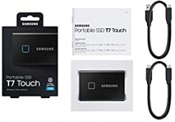Ổ cứng di động SSD Samsung T7 Touch 2TB USB 3.2 Gen 2 - Đen (MU-PC2T0K/WW)