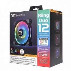 Quạt tản nhiệt Thermaltake Riing Duo 12 RGB (3-Fan Pack) CL-F073-PL12SW-A