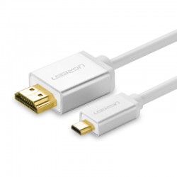 Cáp HDMI UGreen micro HDMI to HDMI full copper 19+1 - 2M màu trắng