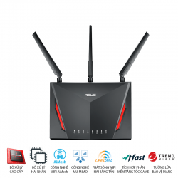 Router Wifi ASUS RT-AC86U 1pk (Gaming Router) AC2900 MU-MIMO hỗ trợ AiMesh, bảo vệ mạng AiProtection