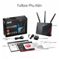 Router Wifi ASUS RT-AC86U 1pk (Gaming Router) AC2900 MU-MIMO hỗ trợ AiMesh, bảo vệ mạng AiProtection