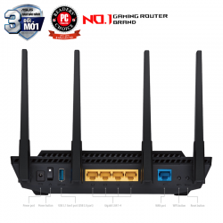 ASUS RT-AX58U (Gaming Router) Wifi AX3000 2 băng tần, Wifi 6 (802.11ax), AiMesh WIFI Mesh, MU-MIMO, AiProtection, USB 3.1