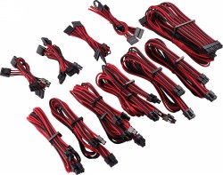 Bộ dây nguồn custom Corsair Premium Type 4 Gen 4 – Red/Black (CP-8920226)