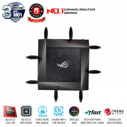 ASUS ROG Rapture GT-AX11000 (Gaming Router) Wifi AX11000 3 băng tần 10 Gigabit, Wifi 6 (802.11ax), AiMesh 360 WIFI Mesh, WTFast, AiProtection, AURA RGB