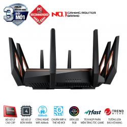 ASUS ROG Rapture GT-AX11000 (Gaming Router) Wifi AX11000 3 băng tần 10 Gigabit, Wifi 6 (802.11ax), AiMesh 360 WIFI Mesh, WTFast, AiProtection, AURA RGB