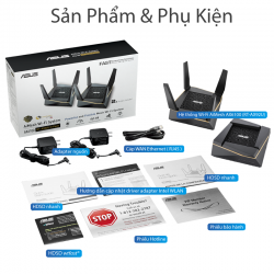 ASUS RT-AX92U 2 Pack (AiMesh Router) Wifi AX6100 3 băng tần, Wifi 6 (802.11ax), AiMesh 360 WIFI Mesh, AiProtection, USB 3.1