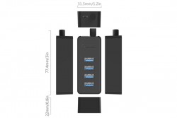 Bộ chia USB HUB Orico 4 cổng USB 3.0 (W5P-U3-30)