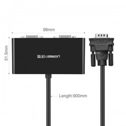 Cáp chia cổng chính hãng Ugreen VGA 1 ra 2 UG-40254 cao cấp