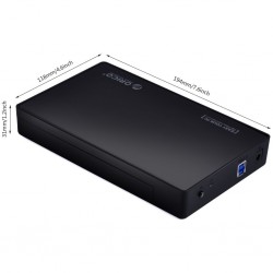 Hộp đựng ổ cứng 3.5/2.5 ORICO 3588US3, kết nối USB 3.0, chất liệu nhựa. (Đen)