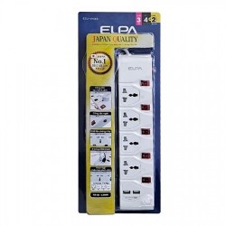 Ổ cắm điện ELPA ESU-VNI43 4 ổ điện, 5 công tắc, 3m, 2xUSB