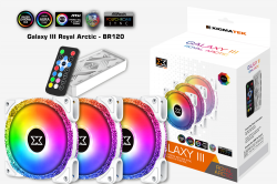 Bộ 3 Fan XIGMATEK GALAXY III ROYAL ARTIC - BR120 ARGB (EN46881)