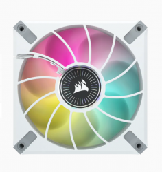 Bộ 3 quạt máy tính 120mm Corsair ML120 Trắng RGB ELITE kèm Node Core