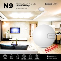 Thiết bị mạng Totolink N9 - V2 - Thiết bị phát Wi-Fi ốp trần chuẩn N 300Mbp