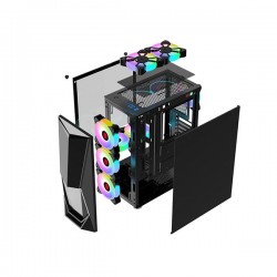 Vỏ case KENOO ESPORT E400 - Màu Đen (ATX)