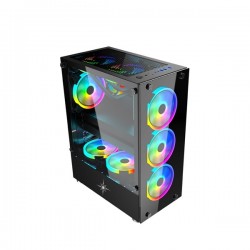 Vỏ case KENOO ESPORT K300 3F - Màu Đen ( 3 fan RGB - ATX)
