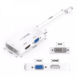 Bộ chuyển đổi Mini DisplayPort 3 trong 1 Lention ( Mini DP to VGA/DVI/HDMI )