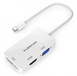 Bộ chuyển đổi Mini DisplayPort 3 trong 1 Lention ( Mini DP to VGA/DVI/HDMI )