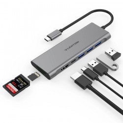 Bộ chuyển đổi Type C 7 trong 1 C36bHCR - Xám