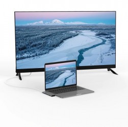 Bộ chuyển đổi Type C 7 trong 1 Lention CS64THCR - Xám