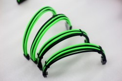 Dây nguồn bọc lưới 6 pin VGA nối dài - GREEN BLACK