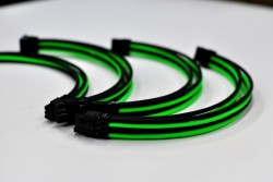 Dây nguồn bọc lưới 8 pin VGA nối dài - GREEN BLACK