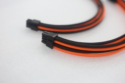 Dây nguồn bọc lưới 8 pin VGA nối dài - CAM ĐEN
