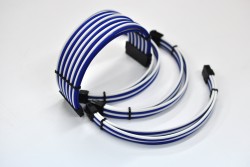 Dây nguồn bọc lưới 8 pin CPU nối dài - TRẮNG XANH BLUE