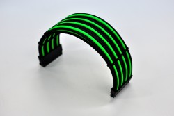 Dây nguồn bọc lưới 24 pin nối dài - GREEN BLACK