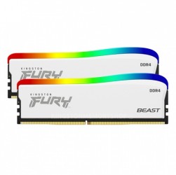 Ram Kingston Fury Beast White RGB 16GB (2x8GB) DDR4 3200Mhz (KF432C16BWAK2/16)