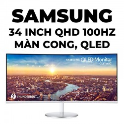 Màn hình máy tính Samsung LC34J791WTEXXV 34 inch QHD 100Hz - màn cong, QLED