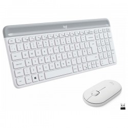Bộ bàn phím chuột không dây Logitech MK470 USB-Wireless (Màu trắng)