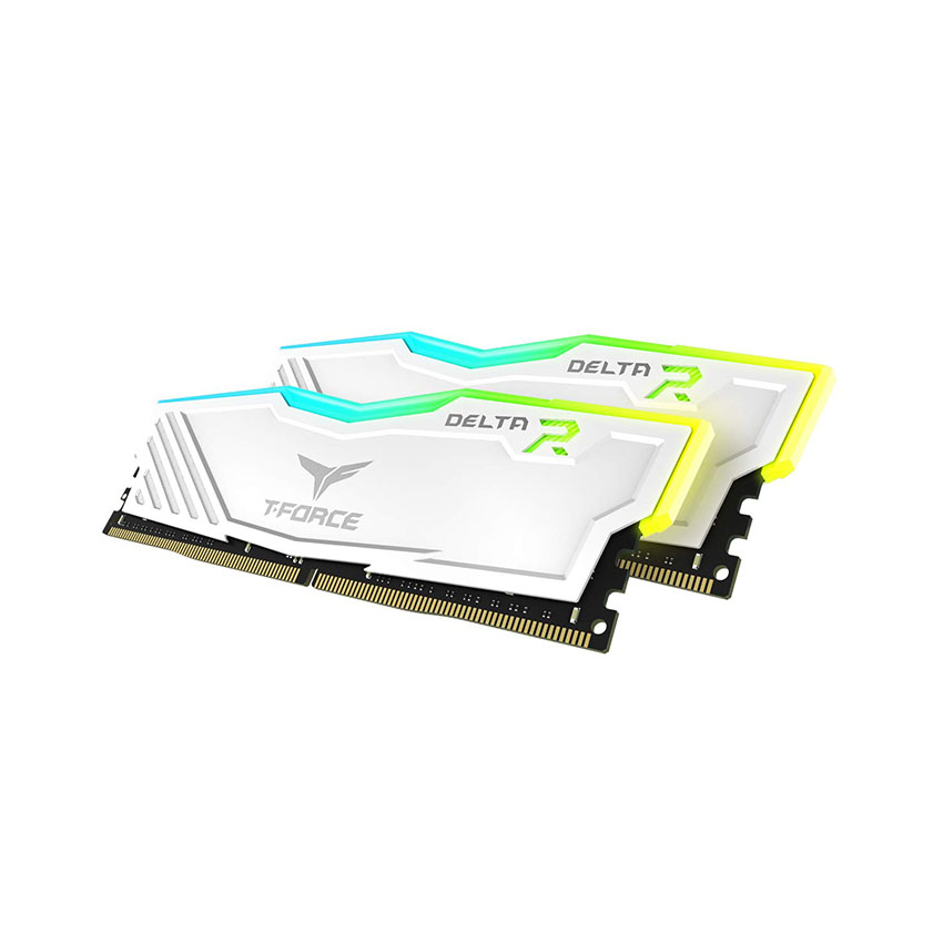 Ram Desktop Team Delta RGB LED White (TF4D416G3000HC16CDC01) 16GB (2x8GB) DDR4 3000MHz 